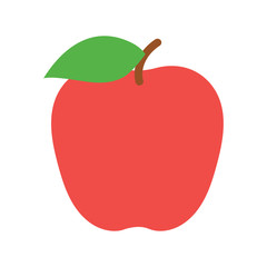 Red apple fruit. Vector illustration