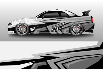 Car wrap design abstract strip and background for Car wrap and vinyl sticker