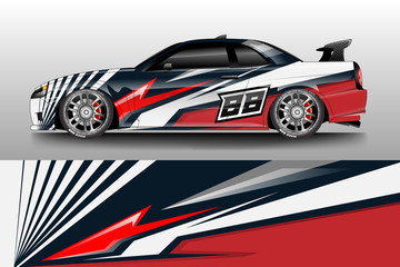 Car wrap design abstract strip and background for Car wrap and vinyl sticker