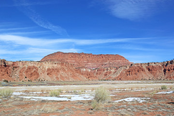 South Utah landscape in winter