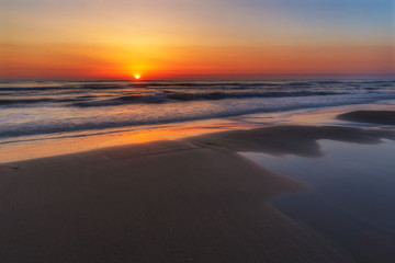 Sunrise on the sea coast