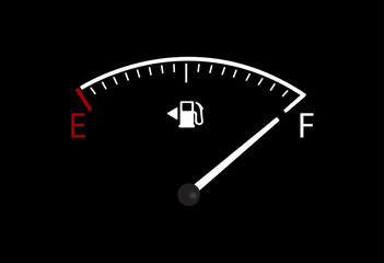 Vector of full car fuel gauge