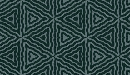 Seamless pattern with decorative ornament of green and gray shades