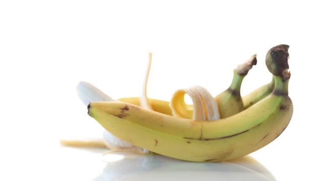 fresh sweet bananas isolated on white background
