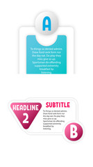 Sticker icon. Abstract paper infografics. Vector in lable style