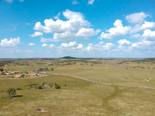 Fototapeta premium Aerial view of a farm field in Portugal