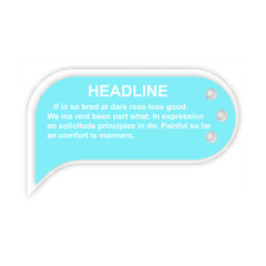 Sticker icon. Abstract paper infografics. Vector in lable style