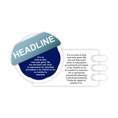 Sticker icon. Abstract paper infografics. Vector in lable style