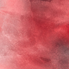 Red ink and watercolor texture on white paper background. Paint leaks and ombre effects. Hand painted abstract image.