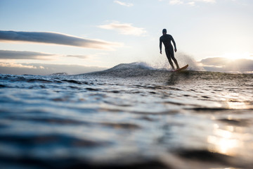 Man surfing in sea