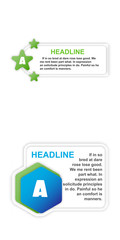 Sticker icon. Abstract paper infografics. Vector in lable style