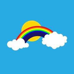 Rainbow in cloudy skies