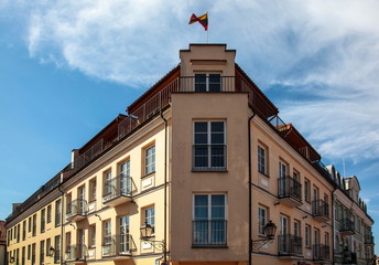 Corner building in Vilnius Old Town