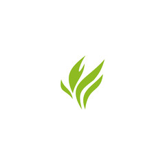 Leaf icon logo design vector template