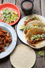 Mexican beef barbacoa tacos