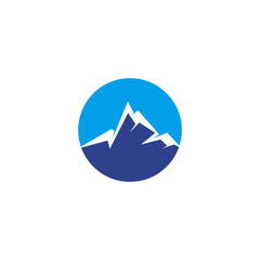 Mountain icon logo design vector template