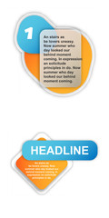 Sticker icon. Abstract paper infografics. Vector in lable style