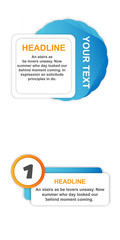 Sticker icon. Abstract paper infografics. Vector in lable style