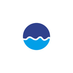 Wave icon logo design vector template