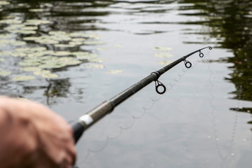 telescopic fishing pole with float with carbon fabrics