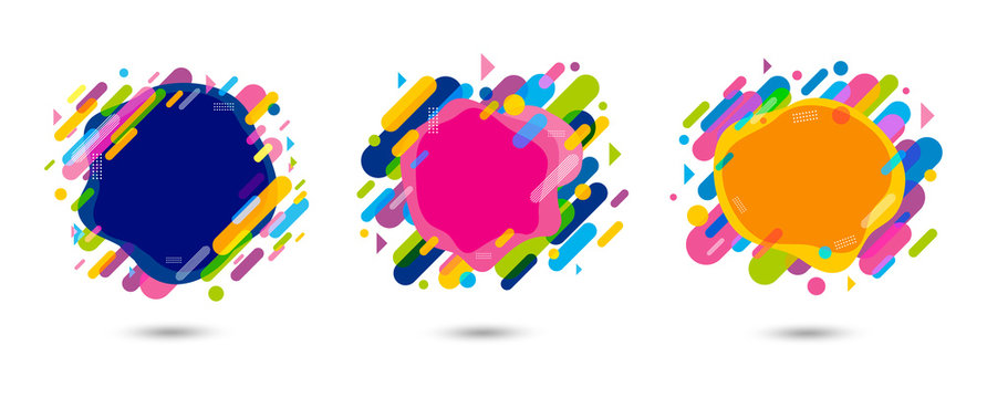 Abstract colorful banner design on white background vector illustration