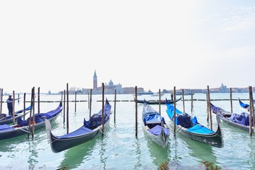 Fototapeta premium Scenery of Gondola Pier Near Piazza San Marco