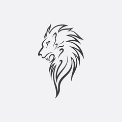 Lion Head Logo - Vector logo template