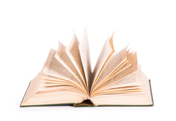 open old book isolated on white background