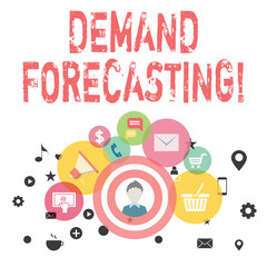 Text sign showing Deanalysisd Forecasting. Business photo showcasing predict customer deanalysisd to optimize supply decisions photo of Digital Marketing Campaign Icons and Elements for Ecommerce