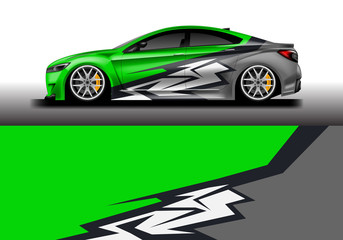 Sticker car design vector. Graphic abstract background designs for vehicle, race car, rally, livery 