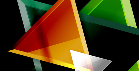 Dynamic triangle composition abstract background