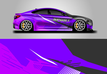 Naklejka premium Sticker car design vector. Graphic abstract background designs for vehicle, race car, rally, livery 