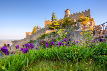 San Marino, Guaita tower castle - obrazy, fototapety, plakaty
