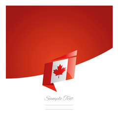New abstract Canada flag origami red background vector