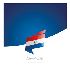 New abstract Paraguay flag origami blue background vector