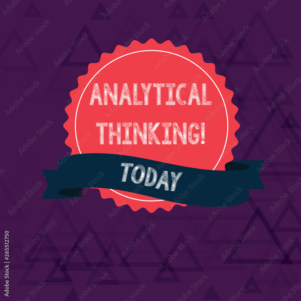 Poster writing note showing analytical thinking. business concept for break down complex problems into simp