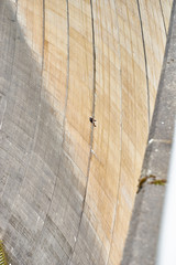 Fototapeta na wymiar Extreme sports at Reservoir and Dam of 