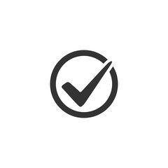 Check mark icon in simple design. Vector illustration