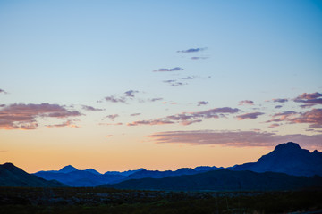 Sunset in the mountains