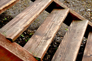 old wooden staircase