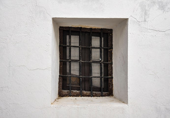 Old window in Tembleque, Toledo, Spain.