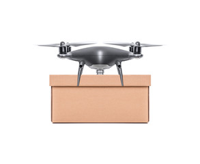 Postal Drone Isolated on a White Background.