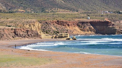 Playa de los Escullos, Parque Natural de Cabo de Gata, Almería, España