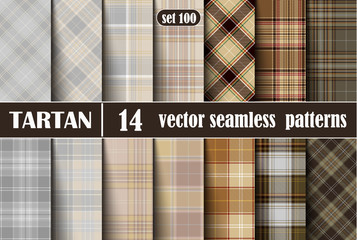 Set Tartan Seamless Pattern. - 265522758