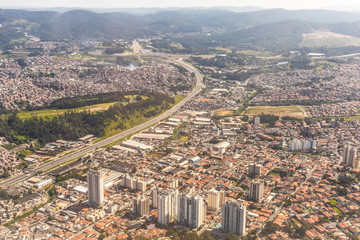 Neighborhood of Guarulhos,  Sao Paulo, Brazil. Top View