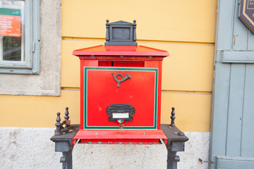 postal mail box in Budapest, Hungary