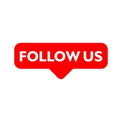 Follow us red sign