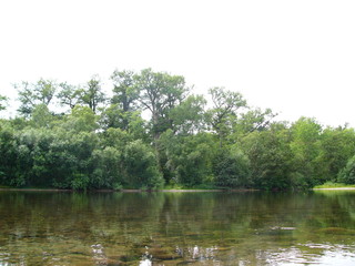calm mountain river, river between mountains, river against mountains