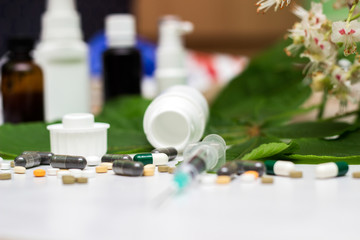 Alternative medicine herbal treatment concept 