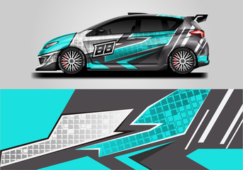 Car wrap livery decal vector , supercar, rally, drift . Graphic abstract stripe racing background . Eps 10 